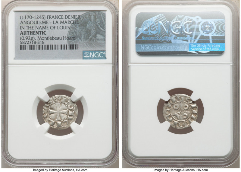 La Marche 3-Piece Lot of Certified Deniers ND (1170-1245) Authentic NGC, Angoule...