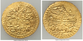 Ottoman Empire. Selim III gold Zeri Mahbub AH 1203 Year 9 (AD 1796/1797) AU (Surface Hairlines, Islambul mint (in Turkey), KM522. 22.5mm. 2.40gm. 

...