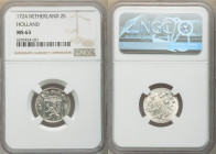 Holland. Provincial 2 Stuivers 1724 MS63 NGC, KM48. Light peach toning, muted luster. 

HID09801242017

© 2020 Heritage Auctions | All Rights Rese...