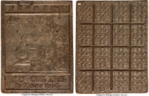 Hou Sheng Xiang "Tea Money" Brick of 42 Ounces ND (from 1897-1917) UNC (Damaged, Repaired), Opitz-pg. 339 (this piece illustrated). 240x186x22mm. 1187...