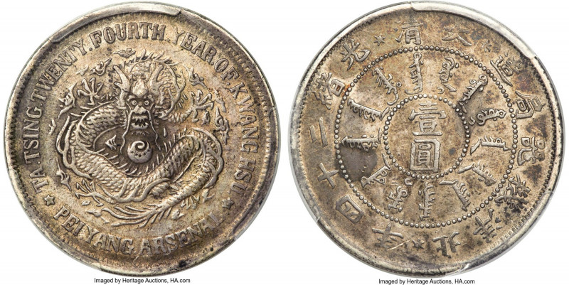 Chihli. Kuang-hsü Dollar Year 24 (1898) XF45 PCGS, Pei Yang Arsenal mint, KM-Y65...