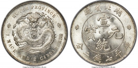 Hupeh. Hsüan-t'ung Dollar ND (1909-1911) MS65 PCGS, Wuchang mint, KM-Y131, L&M-187, Kann-45, Chang-CH137, WS-0882. Variety with incuse swirl on fire b...