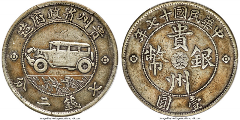 Kweichow. Republic "Auto" Dollar Year 17 (1928) VF35 PCGS, KM-Y428, L&M-609, Kan...