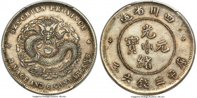 Szechuan. Kuang-hsü 50 Cents ND (1901-1908) AU50 PCGS, KM-Y237.2, L&M-347, Kann-146, WS-0741. Narrow-face dragon variety. An impressive 50 Cents encou...