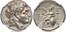 THRACIAN KINGDOM. Lysimachus (305-281 BC). AR tetradrachm (29mm, 17.07 gm, 12h). NGC AU 5/5 - 4/5. Pergamum, ca. 297-281 BC. Diademed head of deified ...