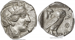 NEAR EAST or EGYPT. Ca. 5th-4th centuries BC. AR tetradrachm (25mm, 17.13 gm, 8h). NGC MS 5/5 - 4/5. Head of Athena right, wearing crested Attic helme...