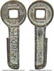 Xin Dynasty. Wang Mang (Rebel, AD 7-23) gold-inlaid "Key Money" Knife Valued at 5000 ND (AD 7-9) (Broken and Repaired), FD-458, Schjöth-119, Hartill-9...