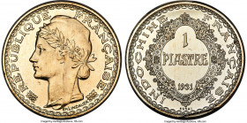 French Colony silver Proof Piefort Essai Piastre 1931-(a) PR63 PCGS, Paris mint, KM-PE3, Gad-36, Lec-307. Struck from a miniscule mintage of just 33 p...