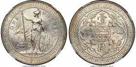 Edward VII Trade Dollar 1907-B MS64 NGC, Bombay mint, KM-T5, Prid-17. Delightfully frosty and possessing an abundance of sparkling white luster that r...