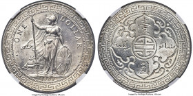 Edward VII Trade Dollar 1909-B MS64 NGC, Bombay mint, KM-T5, Prid-19. A radiant near-gem punctuated by notably arcing flow lines and multi-point mint ...
