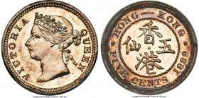 British Colony. Victoria Proof 5 Cents 1889 PR63 PCGS, KM5, cf. Prid-134 (unlisted in Proof). Soundly struck with an impressive level of clarity and e...