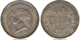 British Colony. Victoria Dollar 1867 XF Details (Rim Damage) PCGS, KM10, Prid-2. A second-year of issue for this seldom seen three-year type, usually ...