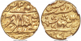 Jaipur. Man Singh II gold Mohur Year 4 (1925/6) MS63 NGC, Sawai Jaipur mint, KM163, Fr-1197. Struck in the name of George V of Great Britain and displ...