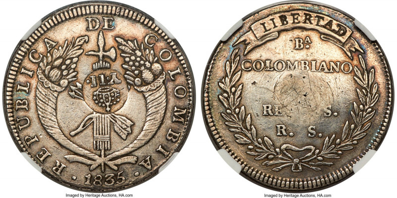 Spanish Colony. Isabel II Counterstamped 8 Reales ND (1834-1837) XF Details (Too...