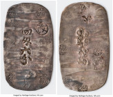 Akita Shi Momme Shi Chi Bu Gin Ban (4 Momme 6 Bu) ND (1862-1863) Good XF, Hartill-9.91 (VR), JNDA 09-71, JC-06-2-2. 37x65mm. 17.00gm. Well-patinated w...