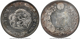 Meiji Yen Year 27 (1894) MS63 NGC, KM-YA25.3, JNDA 01-10A. A Choice Mint State specimen boasting uncharacteristically strong Prooflike appearances res...