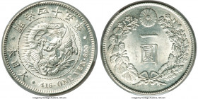 Meiji Pair of Certified Yen Year 45 (1912) PCGS, 1) Yen - UNC Details (Cleaned) 2) Yen - AU Details (Tooled) KM-YA25.3, JNDA 01-10A. A wholesome pair ...
