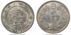 Taisho Yen Year 3 (1914) MS62 PCGS, KM-Y38, JNDA 01-10A. Soundly struck and at the cusp of choice, only isolated ticks and wisps limiting the offering...