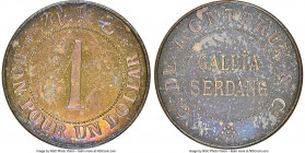 Sumatra. Gallia Dollar Plantation Token ND (1896-1897) MS61 NGC, LaWe-77. 33mm. A scarce plantation token issued by G. de Montbrun & Co., Serdang, Sum...