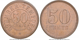 Java. Soember-Tempoer 50 Cents Plantation Token ND (1893-1910) MS64 Brown NGC, LaWe-361. Lightly handled and choice, with a predominance of tan-brown ...