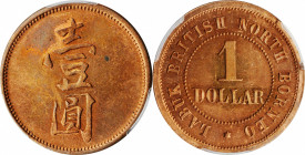 BRITISH NORTH BORNEO. Labuk Planting Company Copper Dollar Token, ND (before 1924). PCGS PROOF-63 Red Brown.

LaWe-665; Prid-39. Well struck and bla...