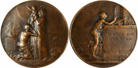 FRANCE. Jesus Christ, Mary & Joseph Bronze Medal, ND (ca. 1901). Paris Mint. UNCIRCULATED.

Maier-Unlisted; MdP-p. 167. By G. Dupre. Diameter: 72mm;...