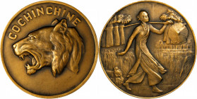 FRENCH COCHIN CHINA. France - French Cochin China. Colonial Exhibition Bronze Medal, ND (ca. 1930-31). Paris Mint. CHOICE UNCIRCULATED.

Diameter: 5...