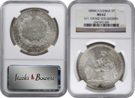 FRENCH INDO-CHINA. Piastre, 1898-A. Paris Mint. NGC MS-62.

KM-5a.1; Lec-280; WS-1351-6 (this coin illustrated). Shimmering and vibrant, this nearly...