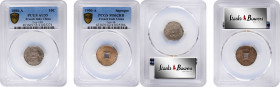 FRENCH INDO-CHINA. Duo of Minors (2 Pieces), 1888-1900. Paris Mint. Both PCGS Certified.

1) 10 Centimes, 1888-A. PCGS AU-55. KM-2; Lec-130. 2) Sape...