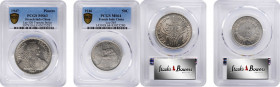 FRENCH INDO-CHINA. Duo of 20th Century Issues (2 Pieces), 1946-47. Both PCGS Certified.

1) Piastre, 1947. Paris Mint. PCGS MS-63. KM-32.1. 2) 50 Ce...