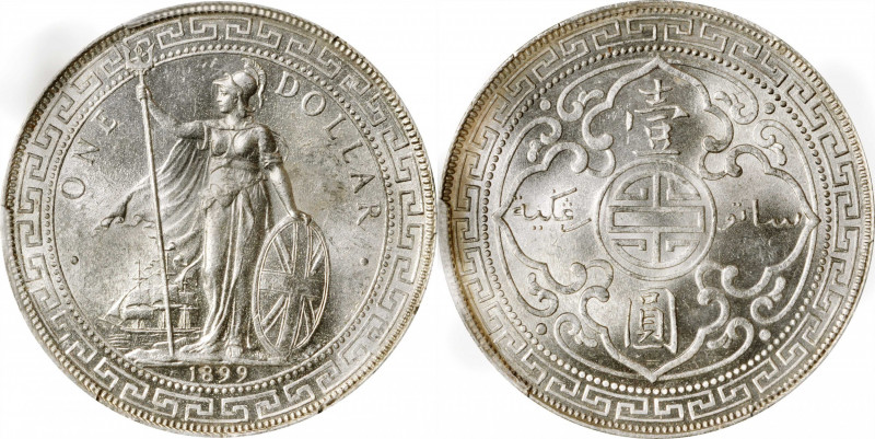 GREAT BRITAIN. Trade Dollar, 1899-B. Bombay Mint. PCGS MS-63.

KM-T5; Mars-BTD...