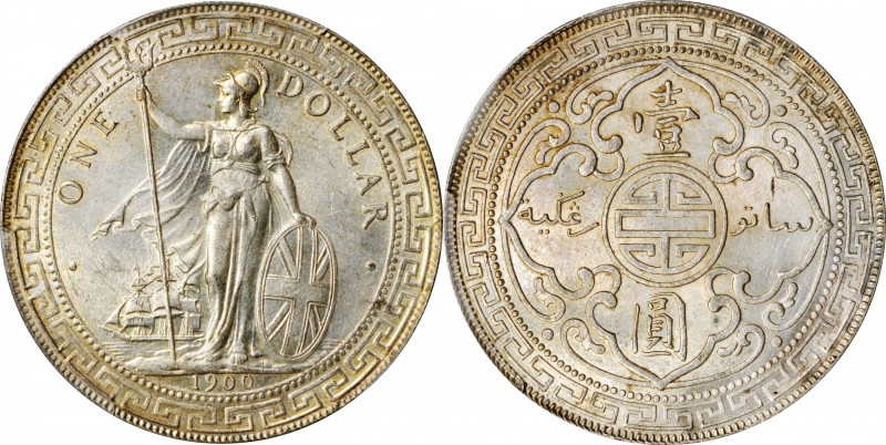 GREAT BRITAIN. Trade Dollar, 1900-B. Bombay Mint. PCGS MS-63.

KM-T5; Mars-BTD...