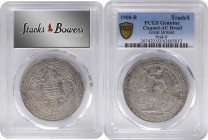 GREAT BRITAIN. Duo of Trade Dollars (2 Pieces), 1900-B. Bombay Mint. Both PCGS AU Details--Cleaned Certified.

Both pieces: KM-T5; Prid-9; Mars-BTD1...
