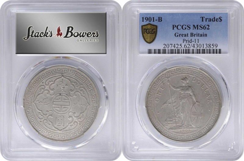 GREAT BRITAIN. Trade Dollar, 1901-B. Bombay Mint. PCGS MS-62.

KM-T5; Mars-BTD...