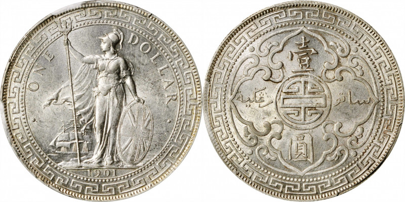 GREAT BRITAIN. Trade Dollar, 1901-C. Calcutta Mint. PCGS MS-61.

KM-T5; Mars-B...