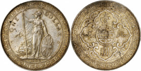 GREAT BRITAIN. Trade Dollar, 1902-B. Bombay Mint. PCGS MS-62.

KM-T5; Mars-BTD1; Prid-13. Some alluring luster emanates from the central portions on...