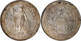 GREAT BRITAIN. Trade Dollar, 1904/3-B. Bombay Mint. PCGS Genuine--Scratch, Unc Details.

KM-T5; Mars-BTD1; Prid-16 var. (regular date). Overdate var...