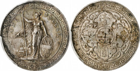 GREAT BRITAIN. Trade Dollar, 1909/8-B. Bombay Mint. PCGS MS-61.

KM-T5; Mars-BTD1; Prid-19 var. (regular date). Overdate variety. Quite deeply toned...