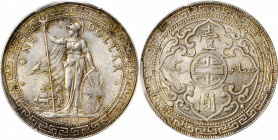 GREAT BRITAIN. Trade Dollar, 1910/00-B. Bombay Mint. PCGS AU-58.

KM-T5; Mars-BTD1; Prid-20 var. (regular date). Overdate variety. Featuring a mostl...