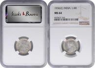 INDIA. 1/4 Rupee, 1936-(C). Calcutta Mint. George V. NGC MS-64.

KM-518; S&W-8.173; Prid-453. Exceedingly argent and blast white, this engaging near...