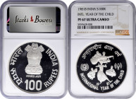 INDIA. Duo of Silver 100 Rupees (2 Pieces), 1981-B. Bombay Mint. Both NGC Certified.

Both pieces: KM-277. International Year of the Child issue. Mi...