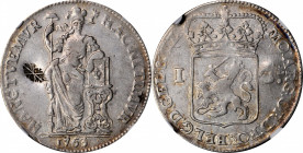 INDONESIA. Madura Island - Netherlands. Sultanate of Sumenep. Gulden, ND (1811-54). Paku Nata Ningrat. NGC VF Details--Cleaned. Countermark: EF Standa...