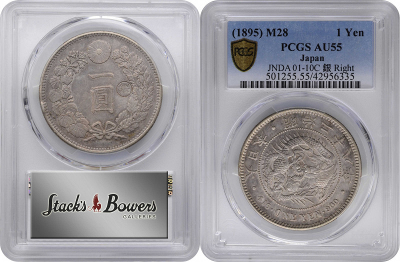 JAPAN. Yen, Year 28 (1895). Osaka Mint. Mutsuhito (Meiji). PCGS AU-55.

KM-Y-2...