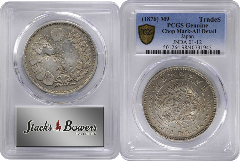 JAPAN. Trade Dollar, Year 9 (1876). Osaka Mint. Mutsuhito (Meiji). PCGS Genuine-...