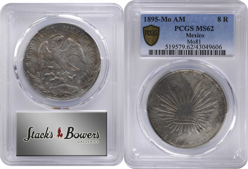 MEXICO. 8 Reales, 1895-Mo AM. Mexico City Mint. PCGS MS-62.

KM-377.10; DP-Mo8...