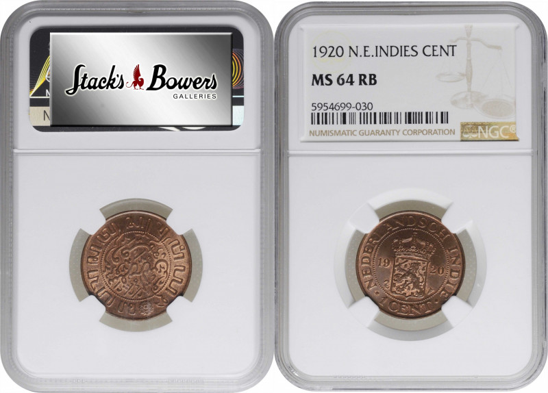 NETHERLANDS EAST INDIES. Sextet of Cents (6 Pieces), 1857-1920. All NGC Certifie...