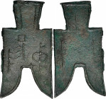 CHINA. Zhou Dynasty. Warring States Period. Pointed Foot Spade Money, ND (ca. 350-250 B.C.). VERY FINE.

Hartill-3.140. Weight: 9.49 gms. Obverse: "...