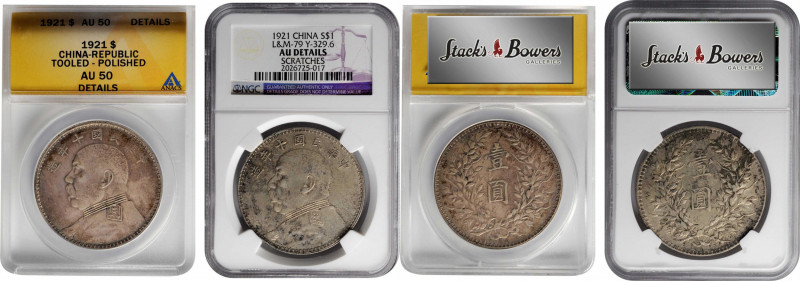 (t) CHINA. Duo of Yuan Shih-kai Dollars (2 Pieces), Year 10 (1921). Both NGC or ...