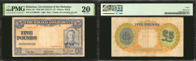 BAHAMAS. The Bahamas Government. 5 Pounds, 1936 (ND 1945-47). P-12b. PMG Very Fine 20.

Estimate: $120 - $200