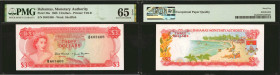 BAHAMAS. Lot of (2). Mixed Banks. 1 & 3 Dollars, 1968 & 1974. P-28a & 35a. PMG Gem Uncirculated 65 EPQ & 66 EPQ.

Estimate: $75 - $125